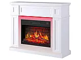 Камінокомплект ArtiFlame Linz AF23BS білий з LED підсвічуванням, обігрівом і звуком горіння вогню, фото 3
