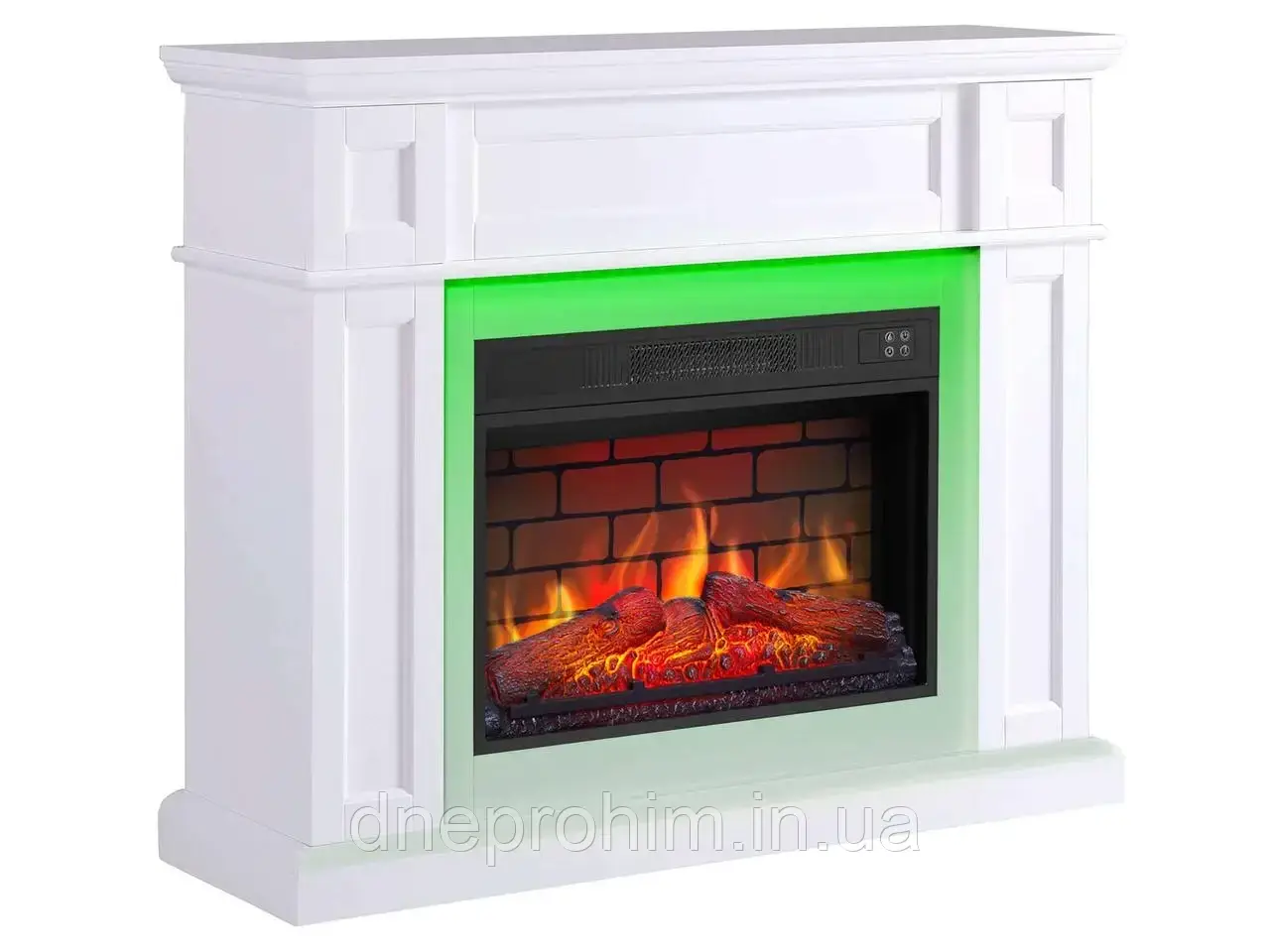 Камінокомплект ArtiFlame Linz AF23BS білий з LED підсвічуванням, обігрівом і звуком горіння вогню, фото 1