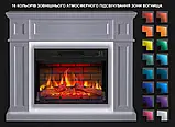 Камінокомплект ArtiFlame Linz AF23BS білий з LED підсвічуванням, обігрівом і звуком горіння вогню, фото 4