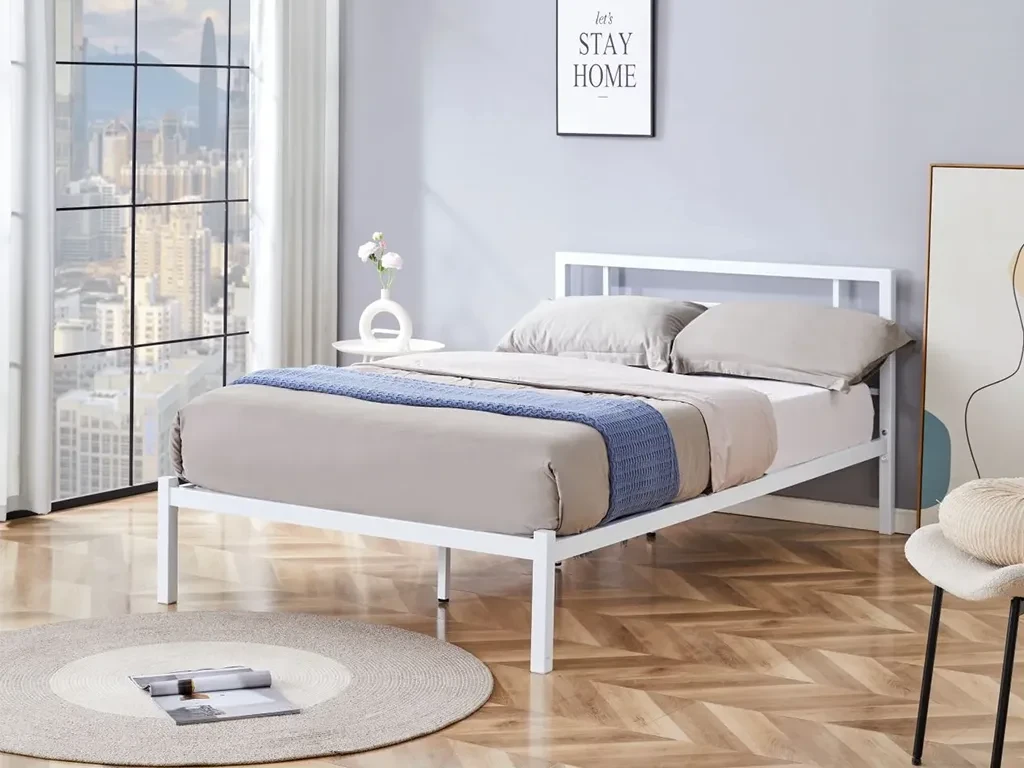 Металеве ліжко LM2-FX, 120х200, білий, фото 1