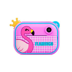 Фотоапарат дитячий камера миттєвого друку Фламінго Full HD Рожевий Full HD UR190PBL