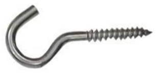 Гак з гвинтом 160 мм для лінії годівлі, обладнання та запчастини для птахівництва, фото 1