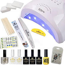 Стартовий набір для манікюру і педикюру, з лампою SUNone + гель лаки від Дизайнер AS-26
