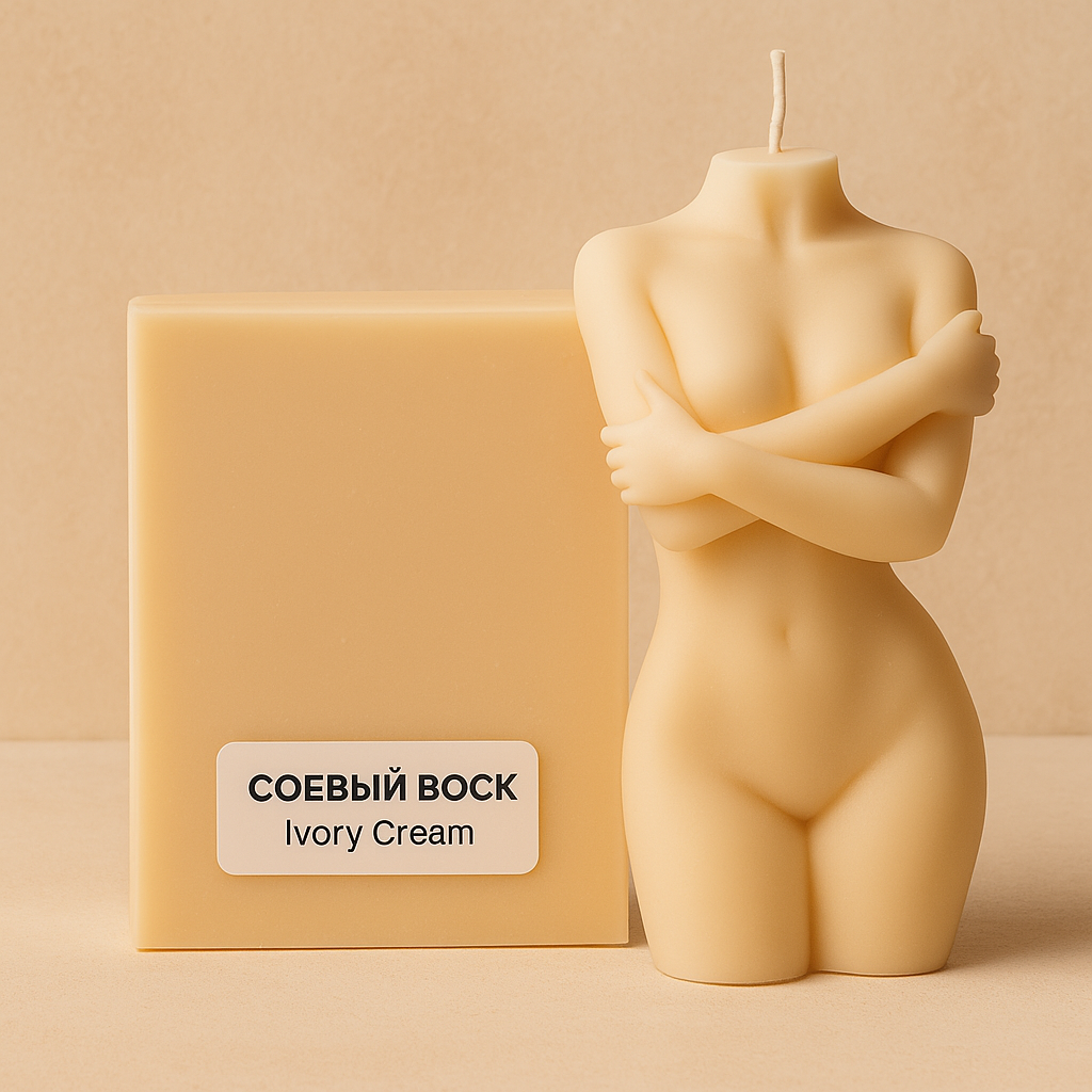 Соєвий віск кольору Ivory Cream для формових свічок, 1 кг