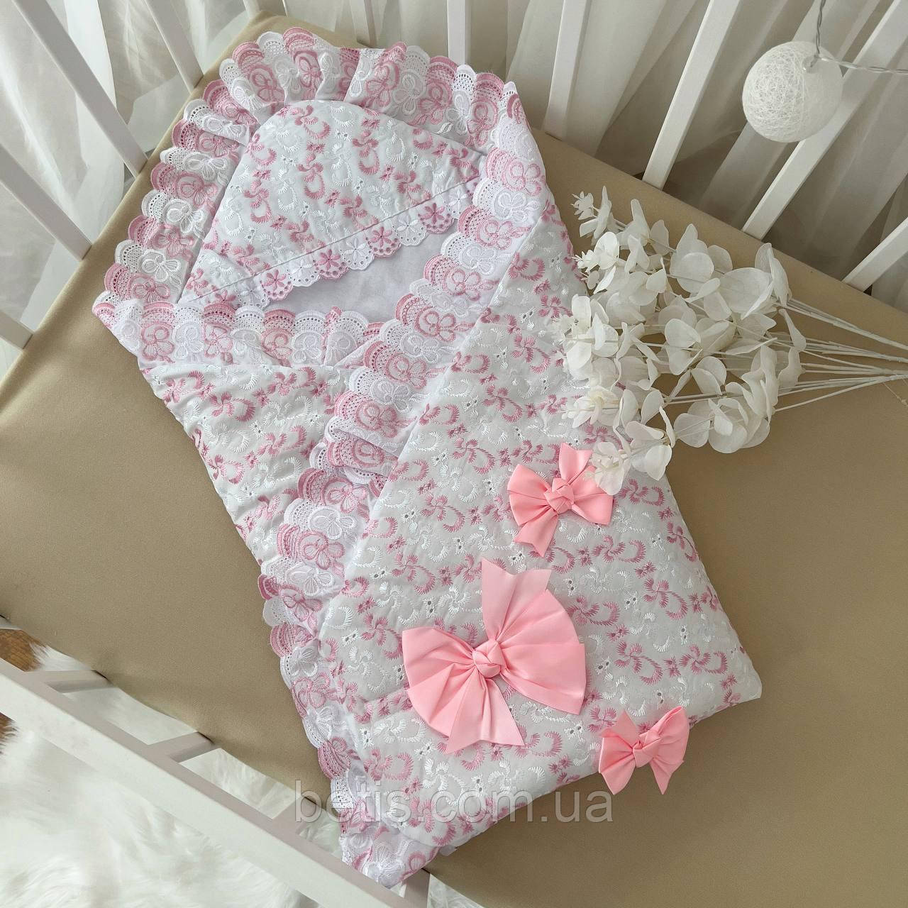 Конверт "Святковий" Весна-Осінь на липучці Рожевий Кулір,шиття арт.27070728