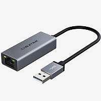 Мережевий адаптер Cabletime USB 100Mbps Ethernet, 0.15m,Space Grey (CB52G)