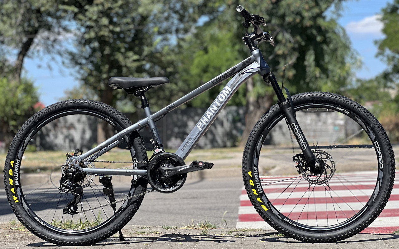 Велосипед гірський спортивний 26" CORSO Phantom PH-26538 сірий на зріст 130-145 cм, фото 1