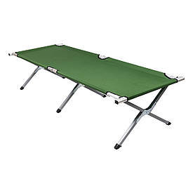 Лежак розкладний туристичний 190х70х44 см похідна розкладачка складна Зелена SJ-0021