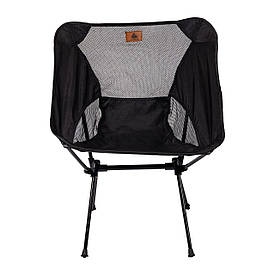 Крісло туристичне складне 55х55х70 см для кемпінгу на природу в чохлі Чорне HP-Y-1