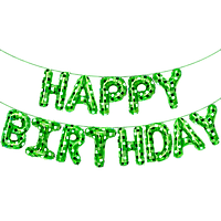 Фольговані кульки букви Майнкрафт Happy Birthday 16" (40см)