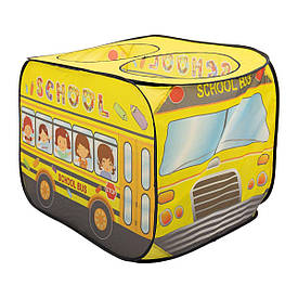 Дитячий ігровий намет «Шкільний автобус» 110×70×66 см намет для дітей Жовтий HP-S-5NDY