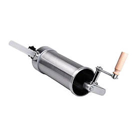 Вертикальний шприц для ковбаси 2,5 л з нержавіючої сталі шприц ковбасний 4 насадки 16788-6