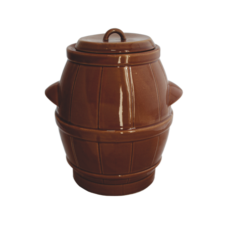 КЕРАМІЧНА БОЧКА 5 Л КОРИЧНЕВА, фото 1