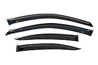 Ветровики с хромированным молдингом (4 шт, HIC) для Lexus IS 2005-2013 гг