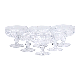 Набір креманок на ніжці 6 шт 300 мл скляні HP-19-106