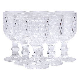 Набір чарок на ніжці 6 шт скляні 50 мл HP-19-107