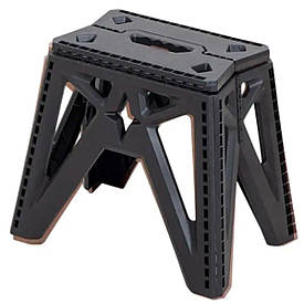 Пластикова складна стілецька туристична похідна розкладний стілець для кемпінгу Чорний SJ-0102B