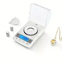 Високоточні цифрові ваги CX-50 / KL-50 50g/0.001g пінцет, гирі, тара, живлення від мережі і батарейок, Китай