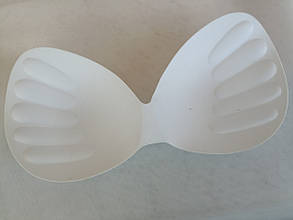 Цілісні вкладки поролонові (чашки) для бюстгальтера з push-up білі