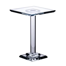 Тортівниця скляна на ніжці 12×12×23 см кругла стійка для торта, капкейків HP-4-72L