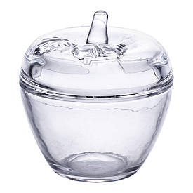 Цукерниця з кришкою Ø 9.5 см ваза цукерниця кругла скляна у формі яблука HP-4-101