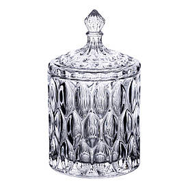 Цукорниця з кришкою Ø 7.5 см ваза цукорниця кругла скляна HP-4-102