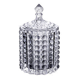 Цукерниця стеклянная з кришкою Ø7.5 см ваза цукорниця кругла HP-4-105