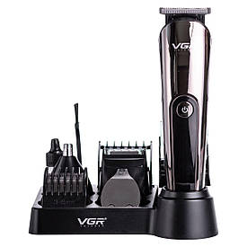 Набір для стрижки волосся 5 в 1 машинка, триммер та бритва Vgr V-107