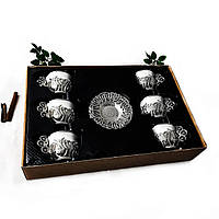 Турецький кавовий посуд в подарунковому наборі на 6 персон 50 мл набір для подачі кави по-східному