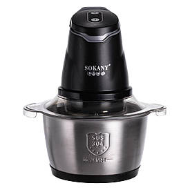 Чоппер подрібнювач 2 в 1 кухонний з чашею на 1.5 л кухонний електричний Sokany SK-06028