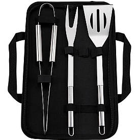 Набір аксесуарів для барбекю, мангала, гриля 3 предмети 40х10х5 см мангальне приладдя HP-20-71