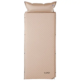 Самонадувний матрац похідний у намет 190×65×3 см туристичний із підголівником LU-026 Бежевий