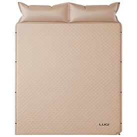 Самонадувний матрац похідний у намет 190×130×3 см туристичний із підголівником LU-027 Бежевий