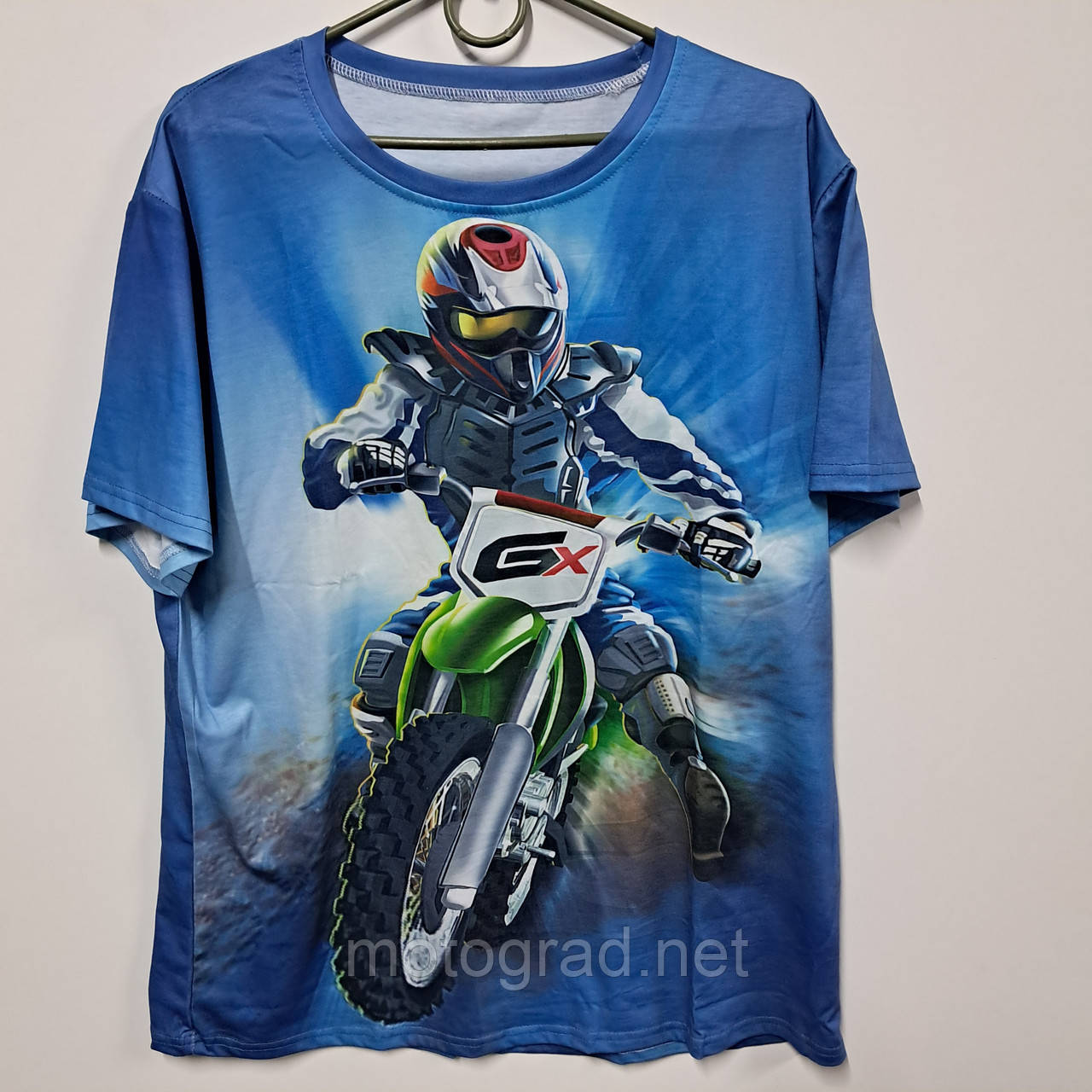 Мото Футболка Motocross GX синя розмір L, фото 1