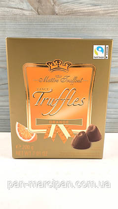 Цукерки трюфелі з апельсином Maitre Truffout Fancy Truffles Orange 200 г (Бельгія)
