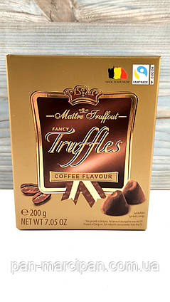 Цукерки трюфелі з кавою Maitre Truffout Fancy Truffles Coffee Flavour 200 г (Бельгія)