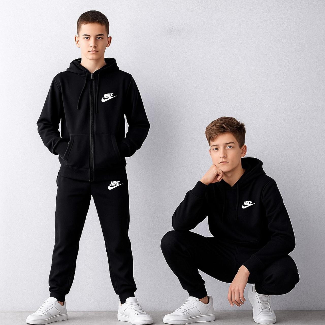 Спортивний Костюм на хлопчика 146-164 см 003628 Чорний