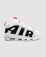 Білі шкіряні чоловічі кросівки Nike Air More Uptempo - демісезонні найк уптембо