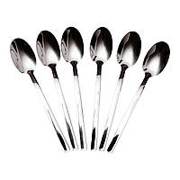 Набір чайних ложок 6 штук з нержавіючої сталі 16 (см) Срібло HP-8-24