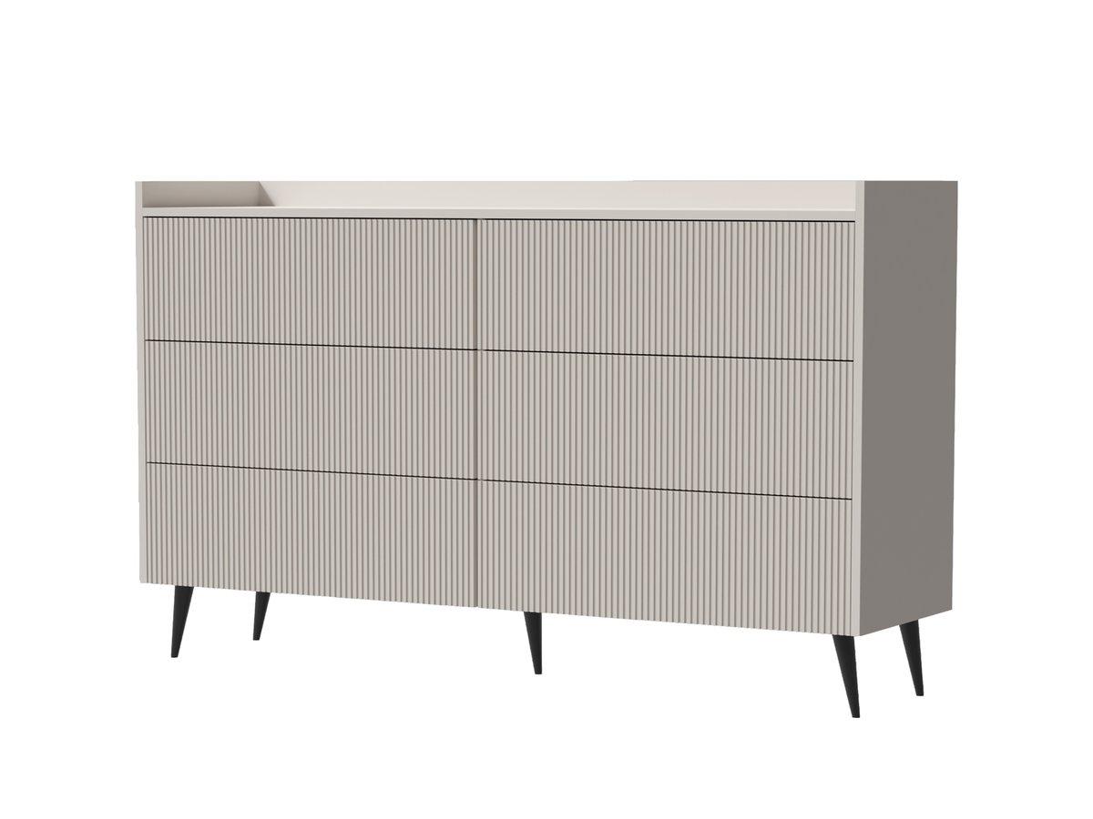 Комод 6 ящиків ADEMO REG 3 кашемір / кашемір 150см, фото 1