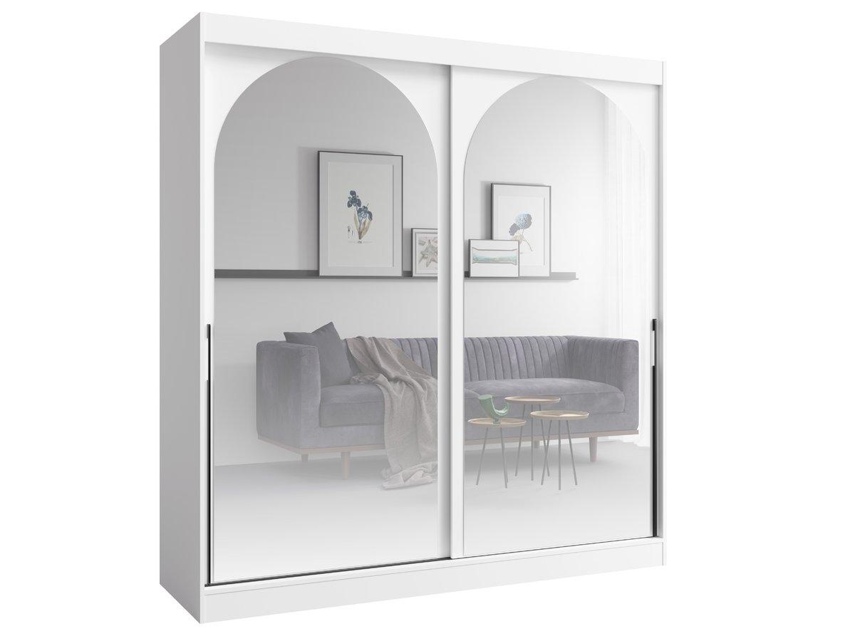 Шкаф-купе MODIN 200 белая черная ручка, фото 1