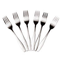 Набір столових виделок 6 штук з нержавіючої сталі 20 (см) Срібло HP-8-18