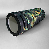 Ролик для йоги жорсткий, масажний рол для фітнесу, валик масажний для спини Hechpro (MR33U1), фото 8