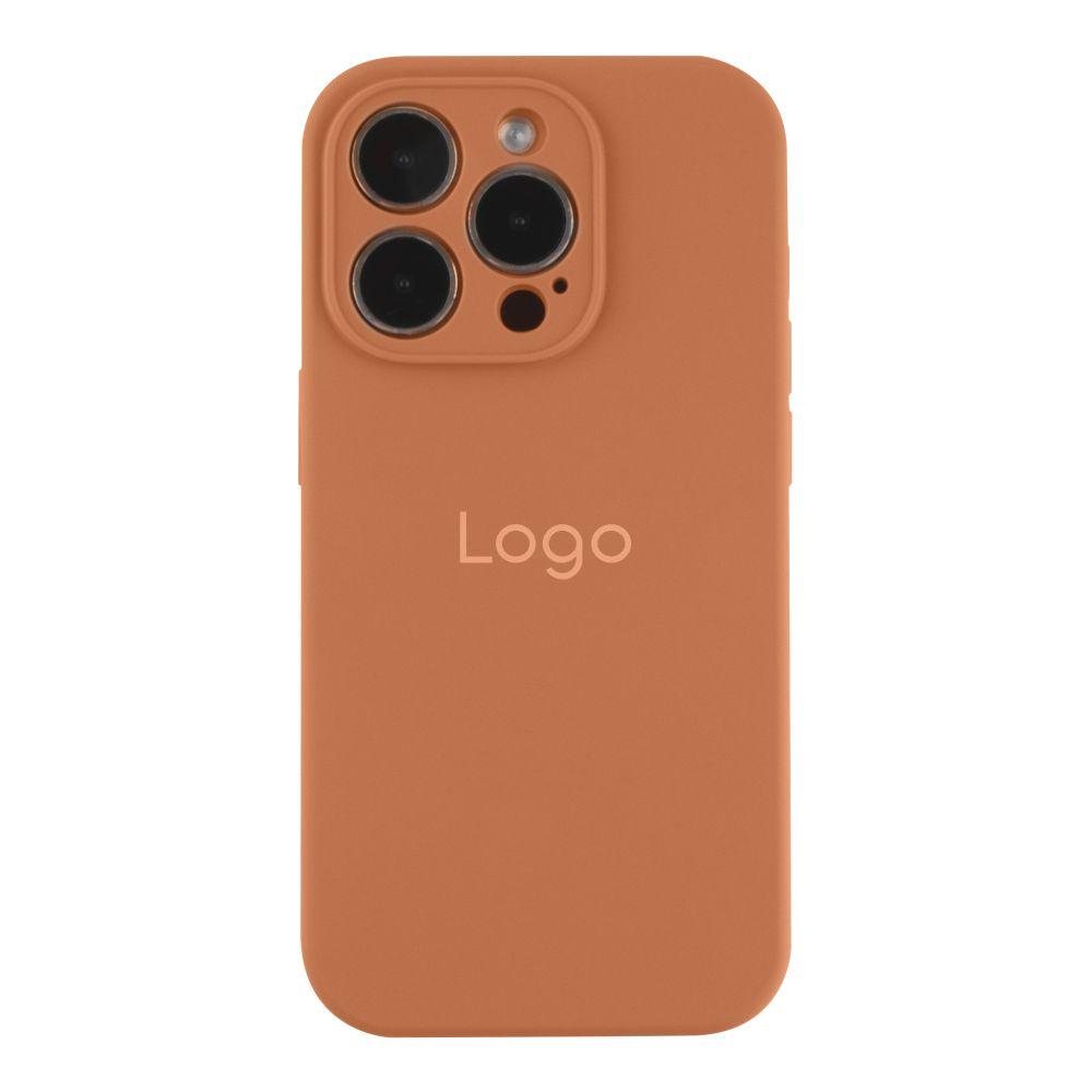 Чохол Silicone Case Full Size with Frame для iPhone 14 Pro Max Колір 27.Peach, фото 1