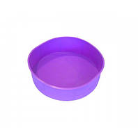 Форма силіконова кругла з бортиками та рифленим дном 19,5 см