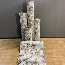 Килимова доріжка 1м 1,50м 2,50м 3м на повстяній основі Сірий мармур, фото 2