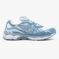 Голубі текстильні жіночі кросівки Asics Gel-NYC Cream Arctic Sky Демісезонні Асікс Гель
