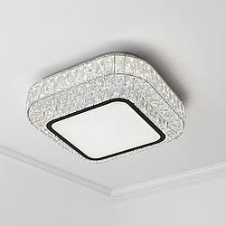 Люстра кришталь з пультом Linisoln 170W до 25 м² колір Хром 9863/60*60