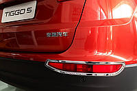 Накладки на задние фонари Libao (2 шт, пластик) для Chery Tiggo 5 2013- гг