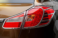 Хромированные накладки на задние фонари Libao (2 шт., пластик) для Chery Tiggo 5 2013- гг